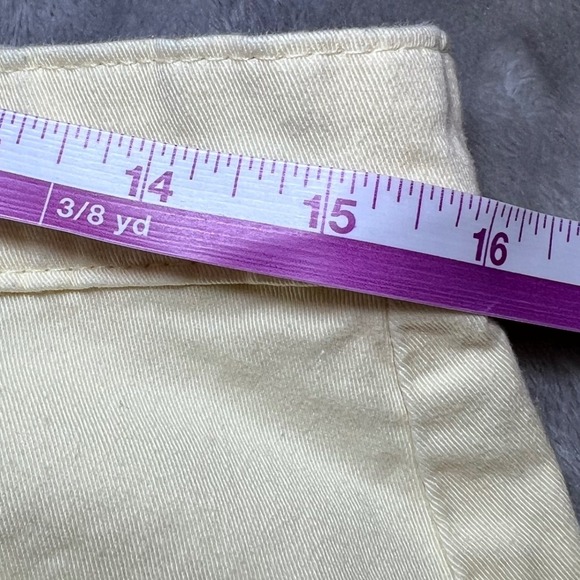 Lee Capri Pants Womens 14 Petites Yellow Comfy Stretch Casual Fall Spring - Picture 11 of 14